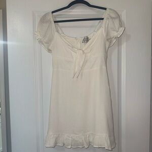 Hello Molly White Puff Sleeve Dress